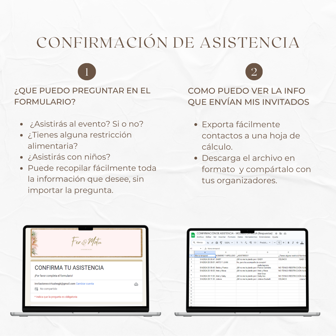 Invitacion Web Modelo Areco + Save the date