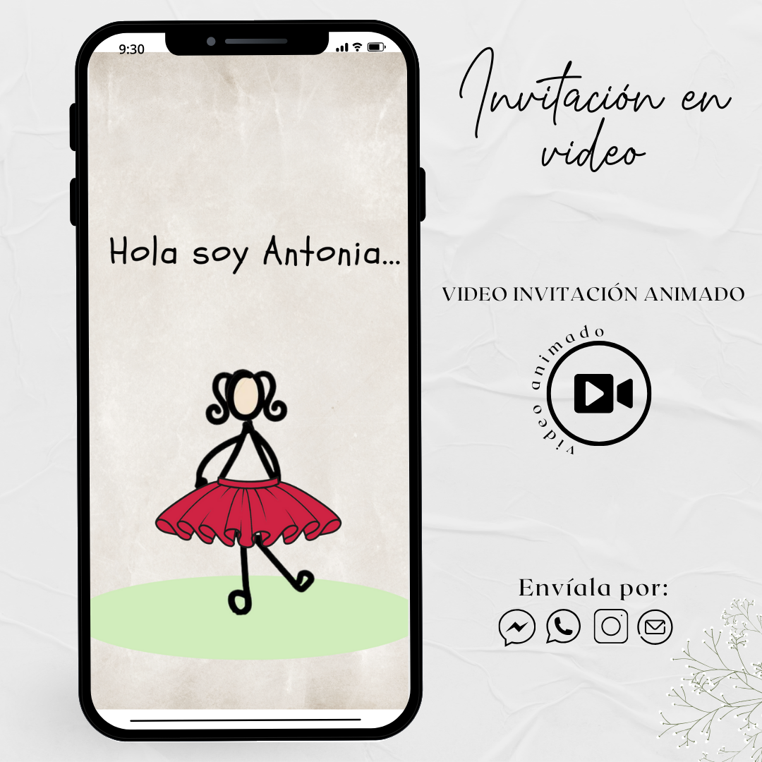 Video Invitación de Bodas con Dibujos Hechos por Niños Contando la Historia de Amor