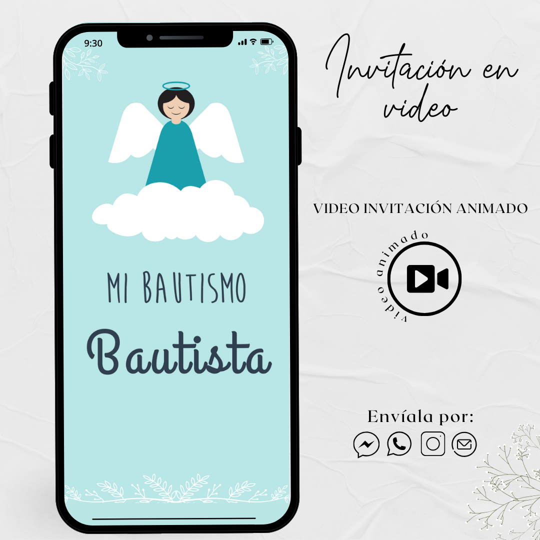 Video invitación Modelo Bautista