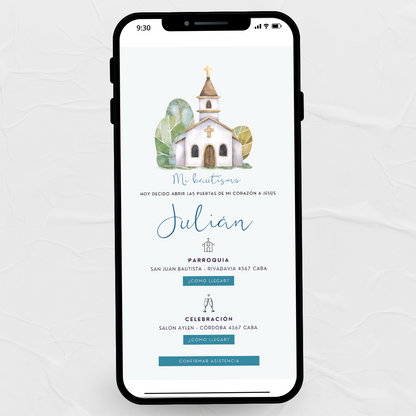 Invitacion Fija Modelos bautismo niño