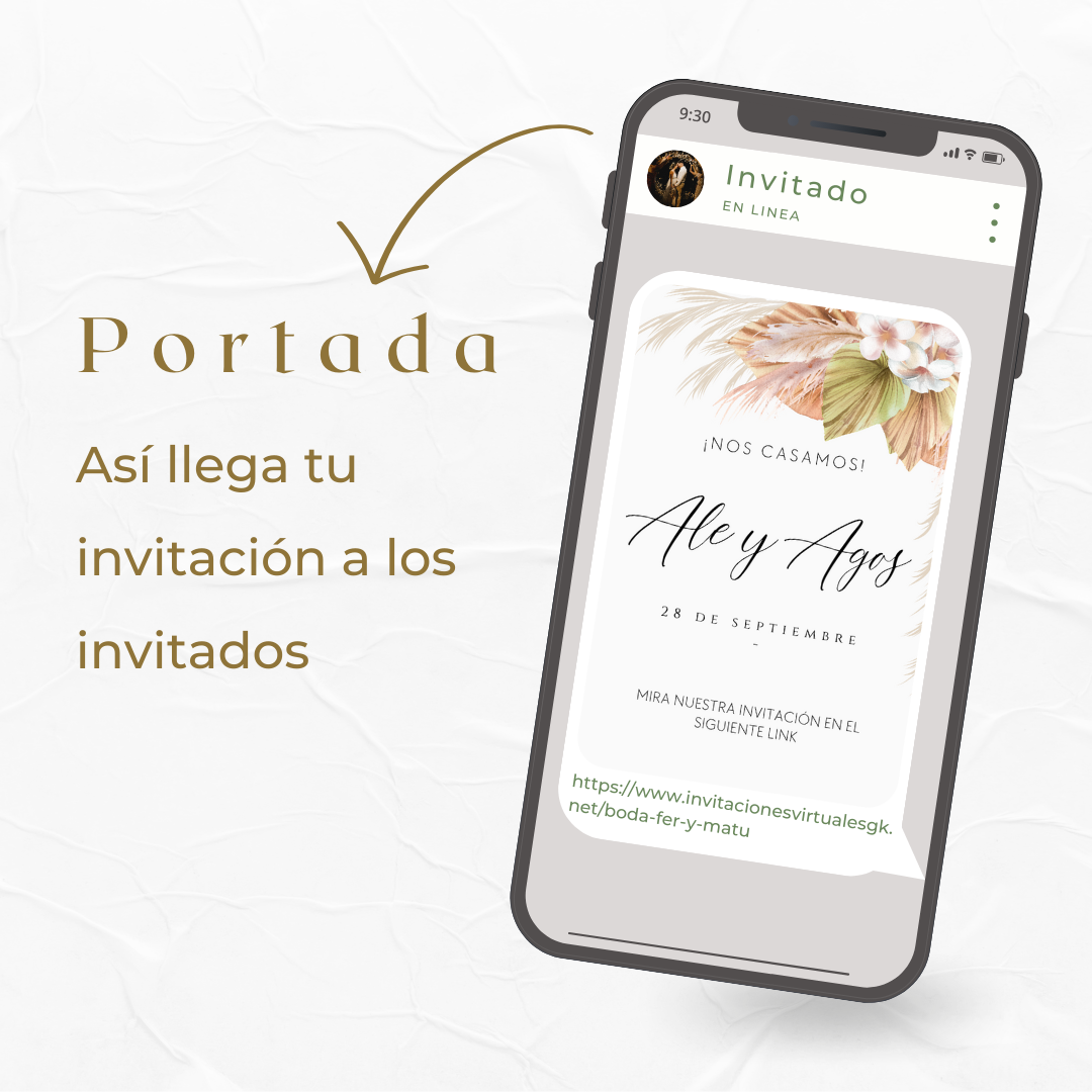 Invitacion Web Modelo Pampa + Save the date