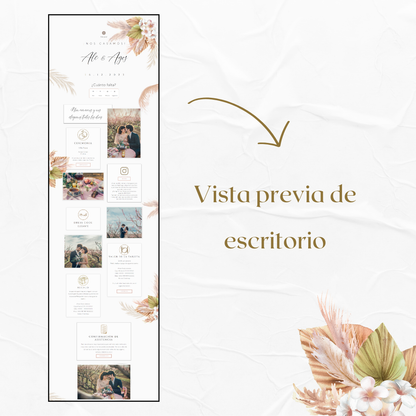 Invitacion Web Modelo Pampa + Save the date