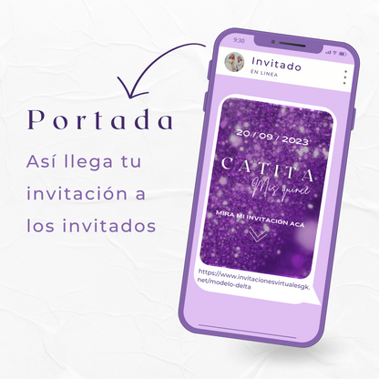 Invitacion Web Modelo Artemisa + Save the date