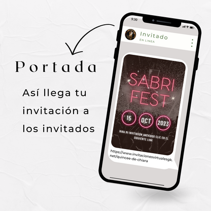 Invitacion Web Modelo Aura + Save the date