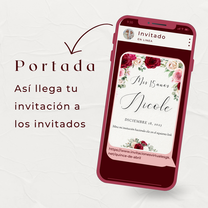 Invitacion Web Modelo Harmonia + Save the date