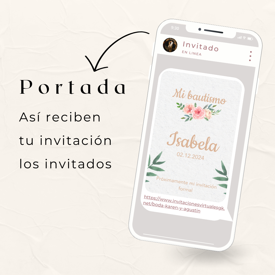 Invitacion Web Modelo Isabela + Save the date