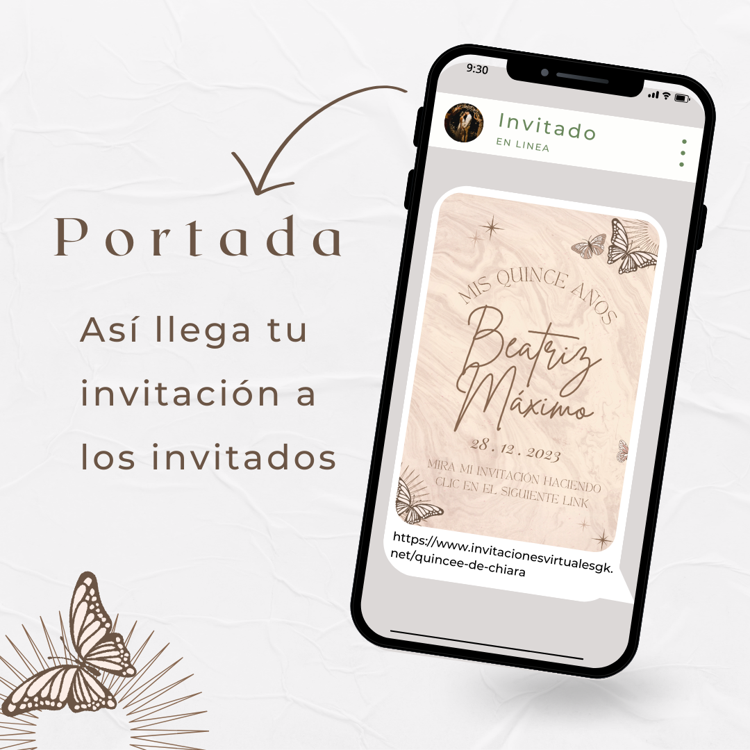 Invitacion Web Modelo Selena + Save the date