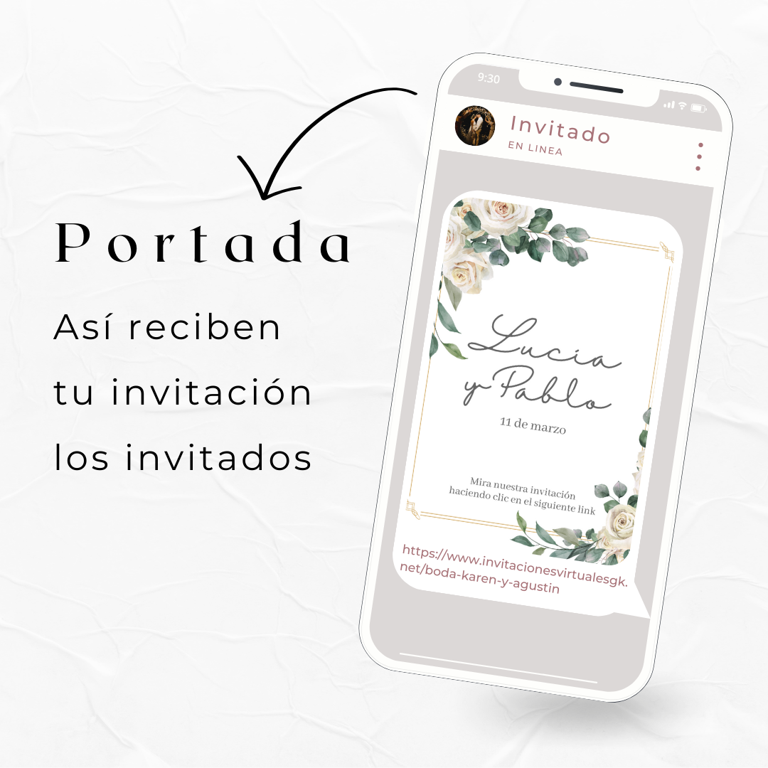 Invitacion Web Modelo Vagues+ Save the date