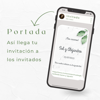 Invitacion Web Modelo Chartres + Save the date