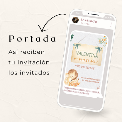 Invitacion Web Modelo Valentina  + Save the date