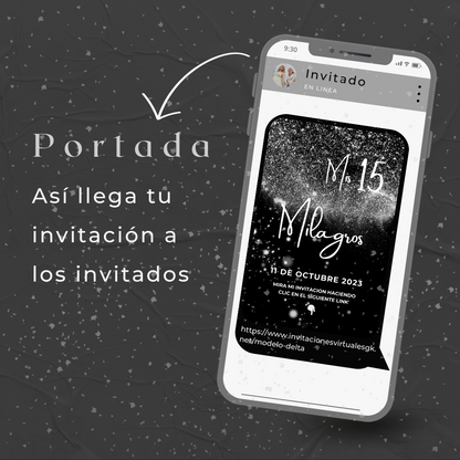 Invitacion Web Modelo Agatha + Save the date