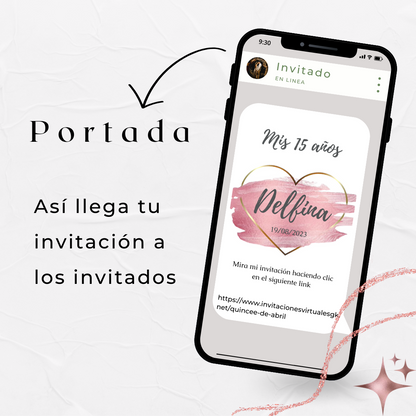 Invitacion Web Modelo Hera + Save the date