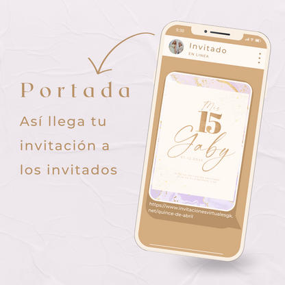 Invitacion Web Modelo Lilah + Save the date