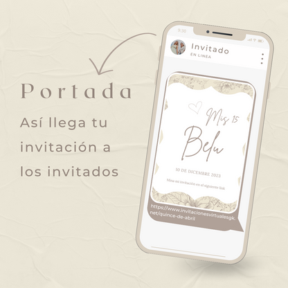 Invitacion Web Modelo Aria + Save the date