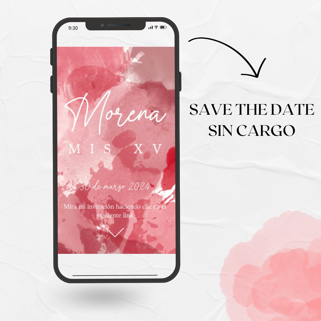 Invitacion Web Modelo Adara + Save the date