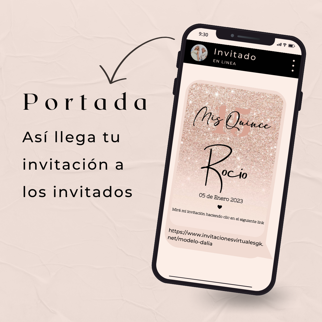 Invitacion Web Modelo Fannie + Save the date