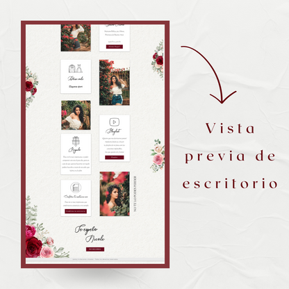 Invitacion Web Modelo Harmonia + Save the date