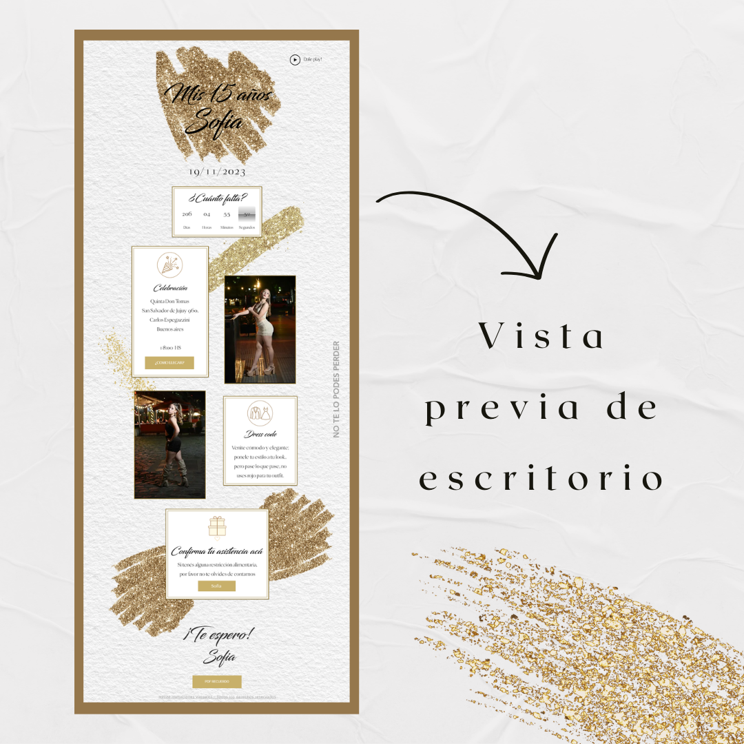 Invitacion Web Modelo Anastasia + Save the date