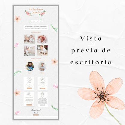 Invitacion Web Modelo Isabela + Save the date