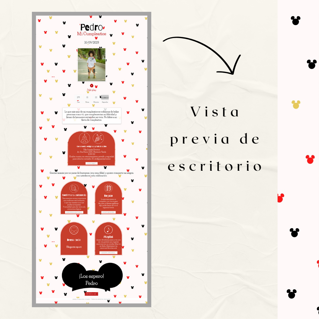 Invitacion Web Modelo Pedro + Save the date