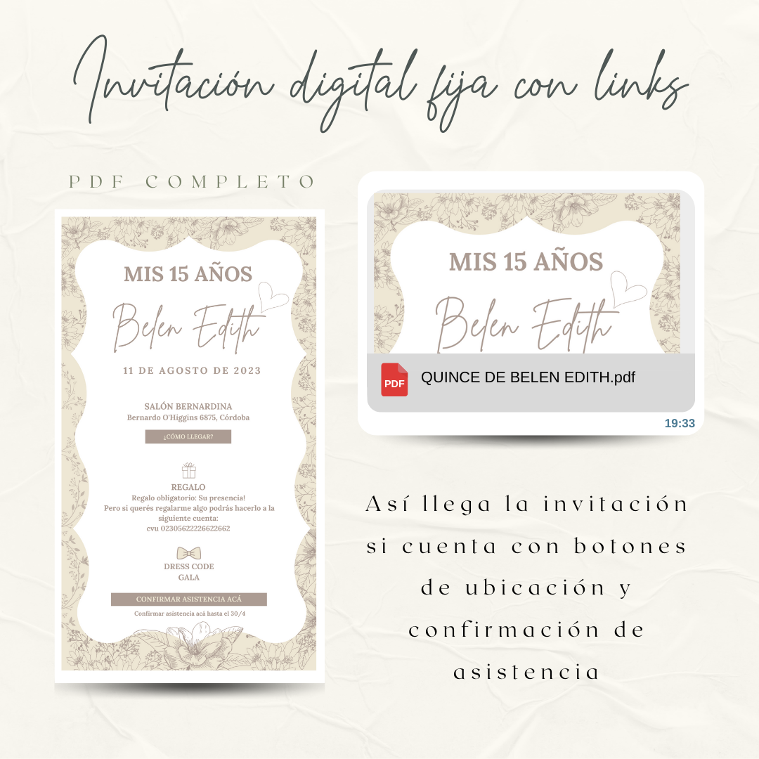 Invitacion Fija Modelo Aria