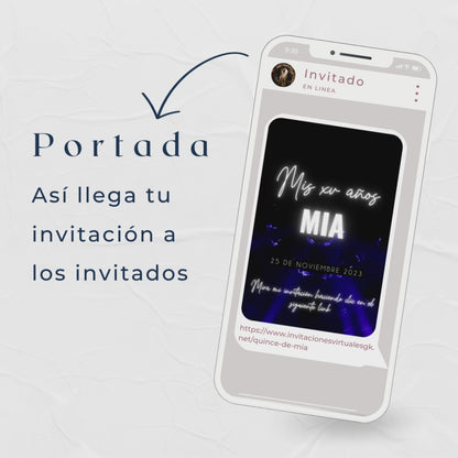 Invitacion Web Modelo Kaia + Save the date