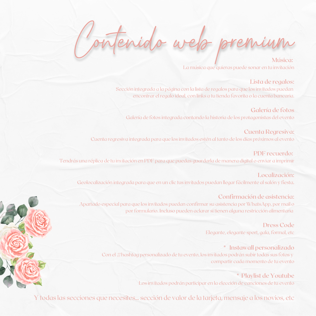 Invitacion Web Modelo Monte + Save the date