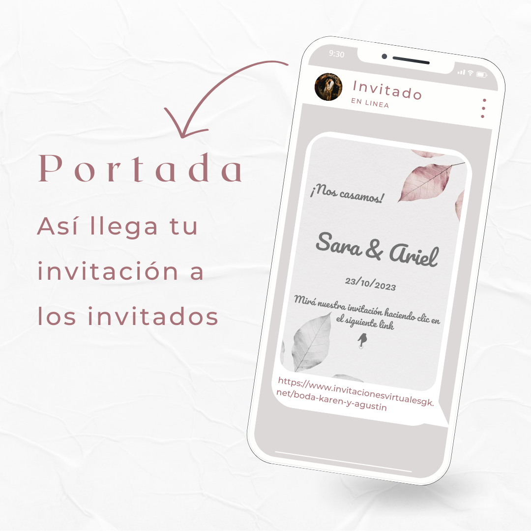 Invitacion Web Modelo Areco + Save the date