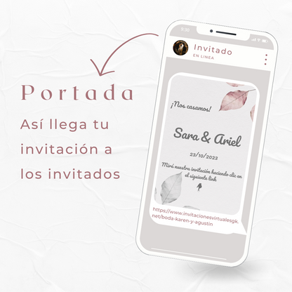 Invitacion Web Modelo Areco + Save the date