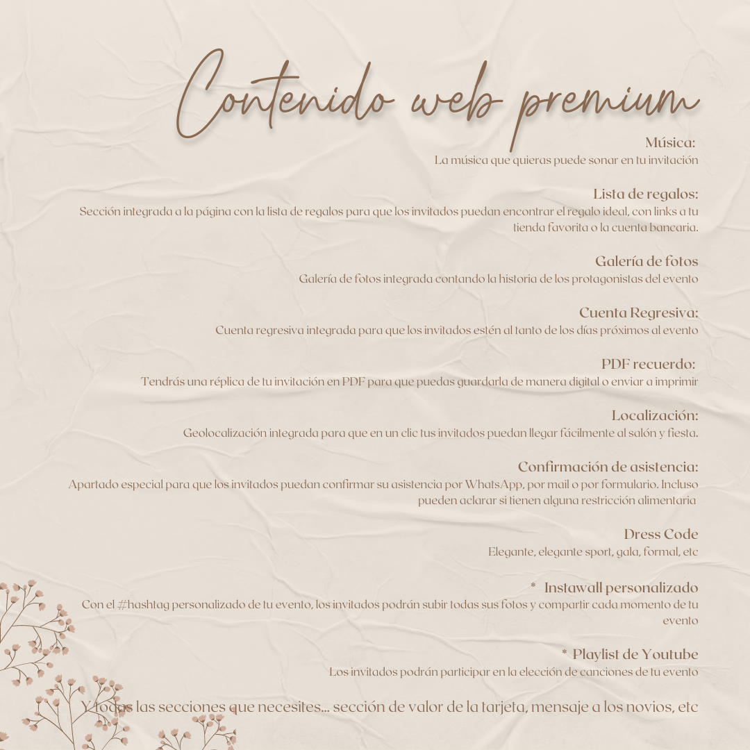 Invitacion Web Modelo San Luis + Save the date