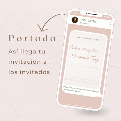 Invitacion Web Modelo Delta + Save the date