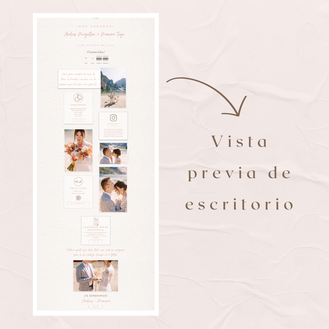 Invitacion Web Modelo Delta + Save the date