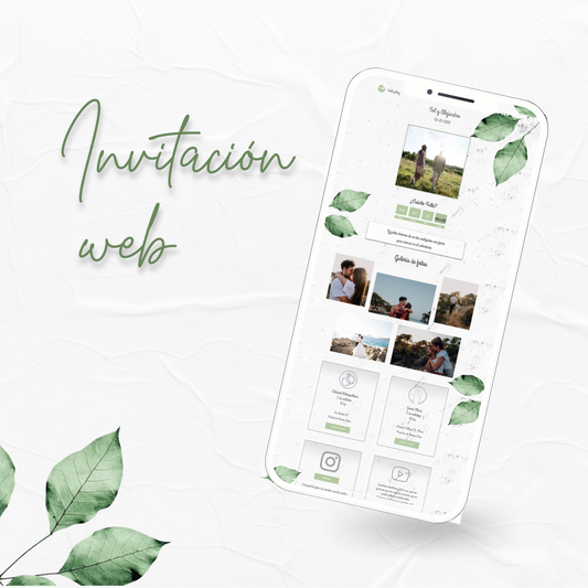 Invitacion Web Modelo Alta Gracia + Save the date