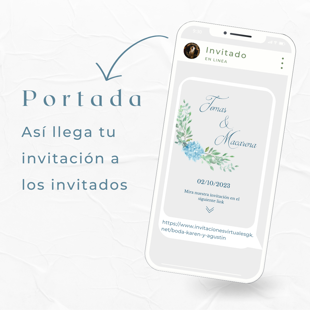 Invitacion Web Modelo Belgrano + Save the date