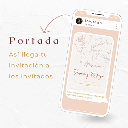 Invitacion Web Modelo Mundi + Save the date