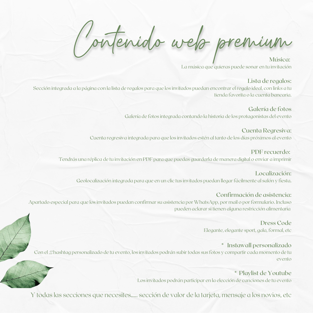 Invitacion Web Modelo Belgrano + Save the date