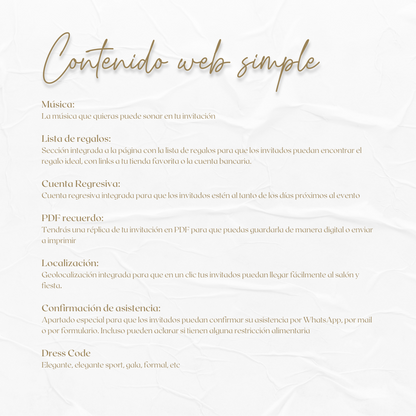 Invitacion Web Modelo Anastasia + Save the date